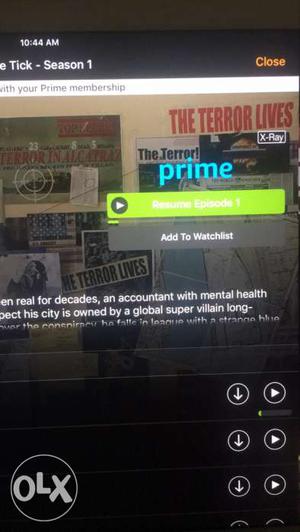 Amazon prime video membership 1 day old