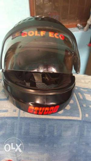 Black And Red Golf Eco Full Face Helmet