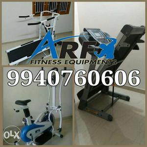 Black And White Arf Fitness Equipments Treadmill And