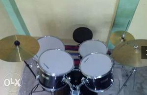 Black And White Drum Kit