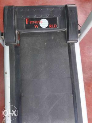 Black And White Fitness World Treadmill