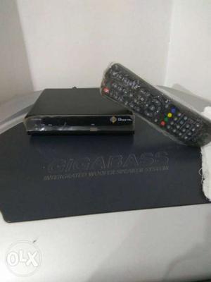 Black TV Box With Remote Control