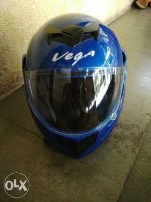 Blue And Black Vega Full-faced Helmet