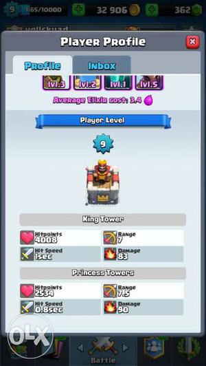 Clash royale lvl 9..interested buyer can contact