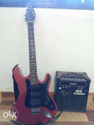 Electric guitar and amplifier
