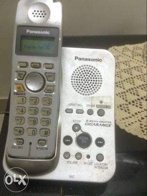 Gray And White Panasonic handset Telephone