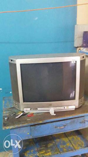 Gray CRT Widescreen Television