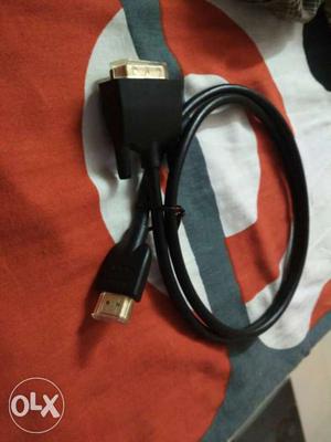HDMI input to DVI Output adapter cable 3feet