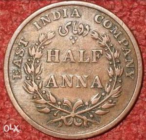 Half Anna East India company