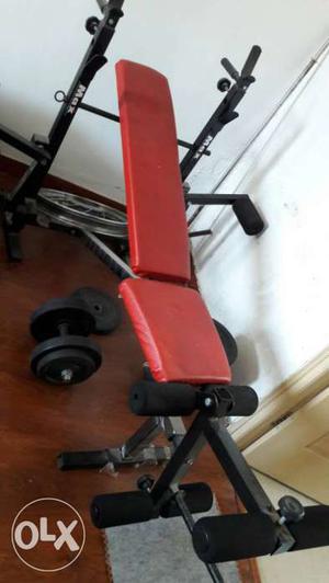 Home gym incline decline bench legs and arms