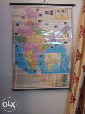 India Map With Black Frame