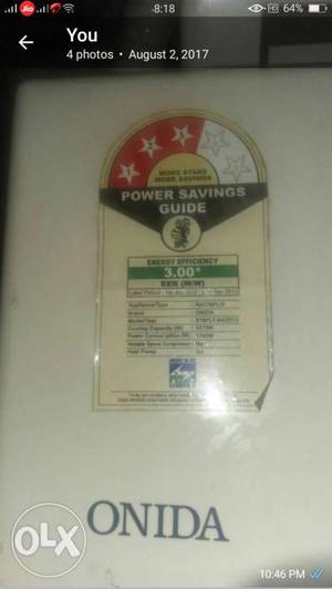 Power Savings Guide Sticker Label Screengrab