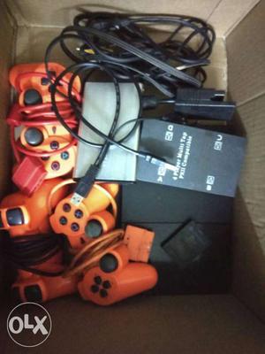 Sony PS2 Console And Game Controllers