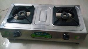 Stainless Steel Rich Flame 2-burner Gas Stove