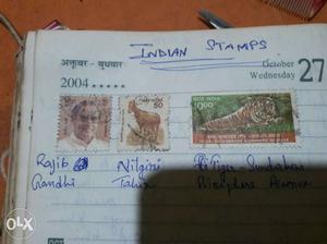 Three postage stamps in good condition