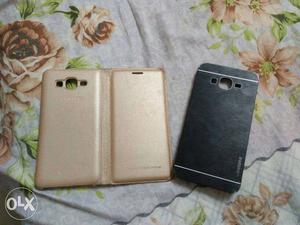 Two Black And Brown Phone Cases