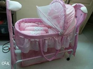 1month old brand new condition immediate sale baby cradle