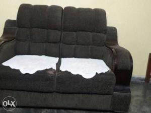 2 + 3 seater sofa set, chocolate colour and only 6 moths