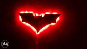 Batman Logo with red lights