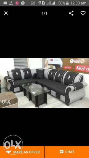 Black And Grey Sectional Sofa