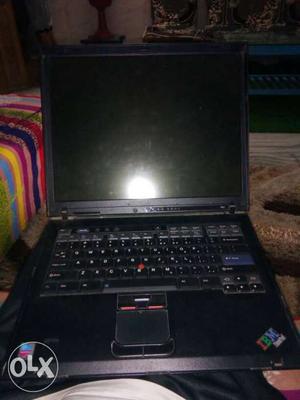 Black Lenovo IBM Laptop