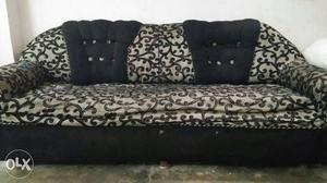 Black and gray sofa in good condition