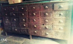 Brown Wooden Index Cabinet