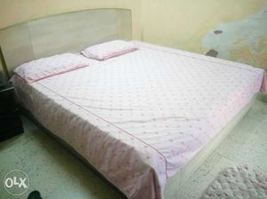 Double bed wooden without mattress with box