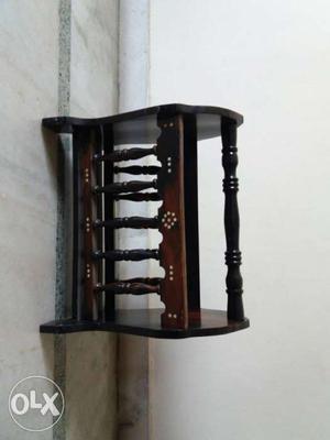 Ebony wood made paper rack with elegant design