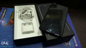 Iphone 7 plus 128gb jet black with box charger an