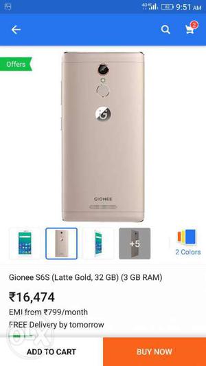 Jest 5 months old GIONEE s6s with bill box