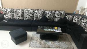 L Shaped Sofa with 10 extra Big Size Leather