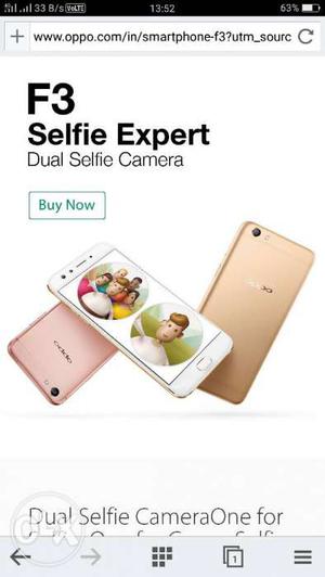 Oppo f3 selfie expert smart phone dual front
