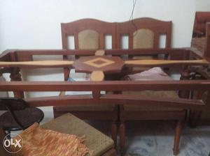 Rectangular Brown Wooden Table Frame