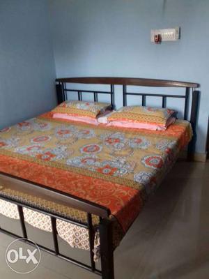 Rot Iron Double Bed With Mattress