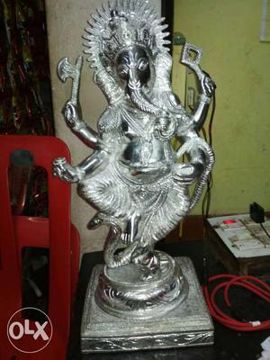 Silver-colored Ganesha Figurine