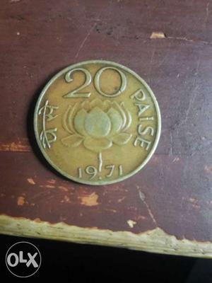 20 paise ka Old coin