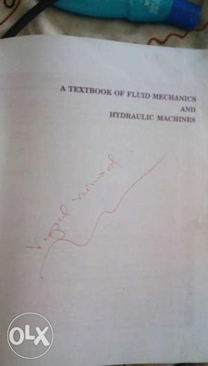 A Textbook Of Fluid Mechanics And Hydraulic Machines Book