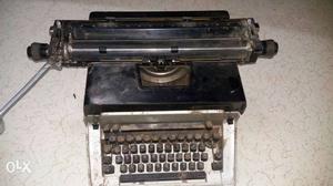 Black And Silver Typewriter