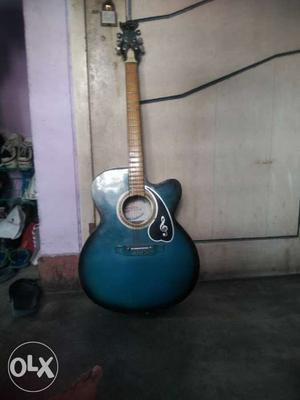 Blue Cutaway Acoustic Guitar