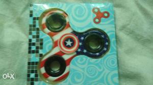 Captain America Accent 3-blade Fidget Spinner With Box