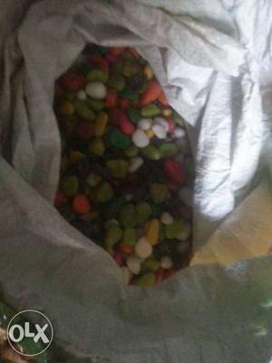 Colorfull stones for show case or fish tank 14 kg