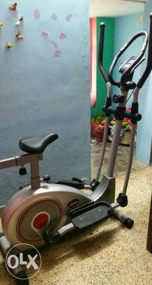 Gray And Black Elliptical Trainer