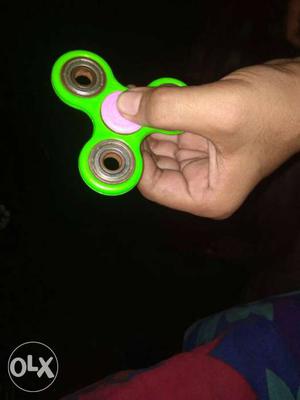Green And White Hand Spinner