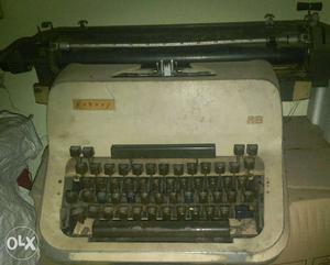 Grey And Black Typewriter