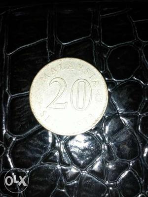 Malaysia 20SEN  old silver coin