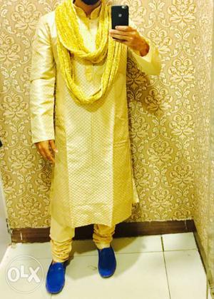 Manyaver sherwani only were one time golden great