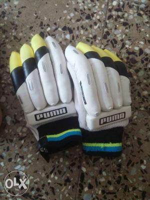 Pair Of White-and-black Puma Gloves