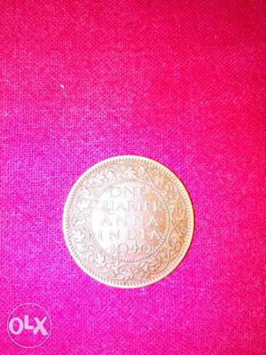  Quarter Anna India Coin