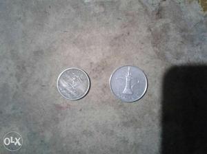 Two 1 Saudi Riyal Coins